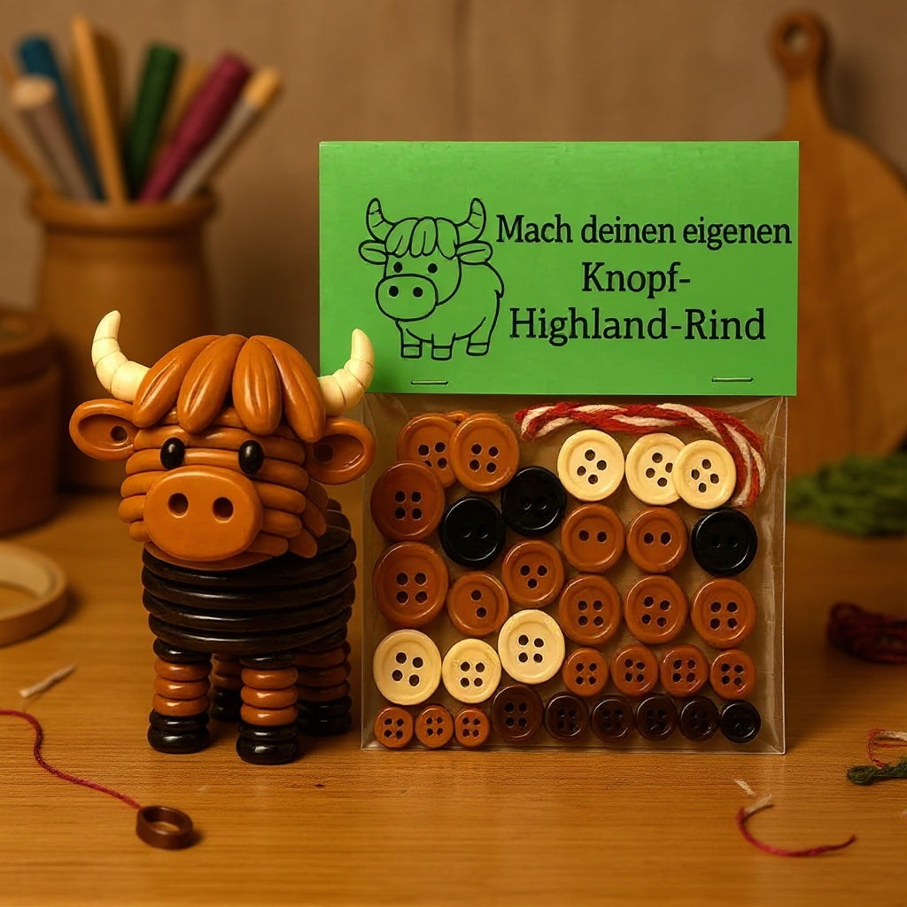 ⏰ Letzter Tag der Aktion: 50 % Rabatt ✨ Tierdekorationen zum Selbermachen mit Knöpfen