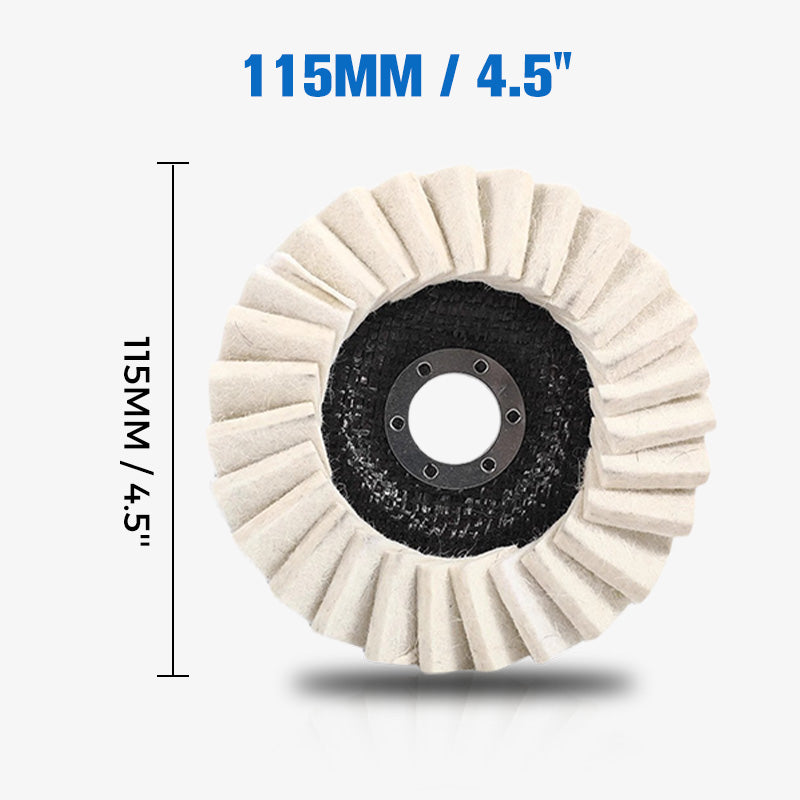 📢📢50 % Rabatt!! 🧽✨ Wollpolierscheibe für Winkelschchleifer – Hochglanz-Spiegelfinish! 🚀⚡