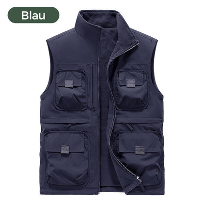 😎✨Gefütterte Wendeweste mit mehreren Taschen für Herren und Damen
