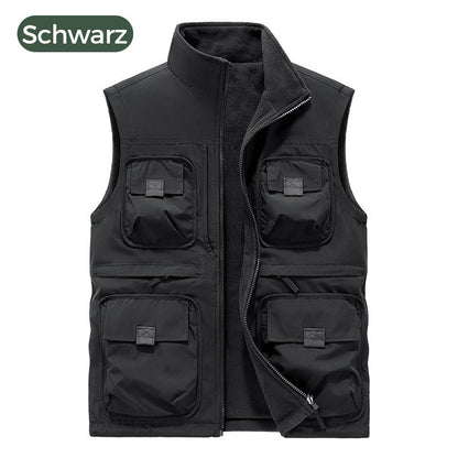 😎✨Gefütterte Wendeweste mit mehreren Taschen für Herren und Damen