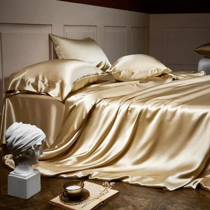 🎁Hot Sale 49% OFF⏳25 Momme Luxury Pure Mulberry Silk Bettwäsche Set von 4