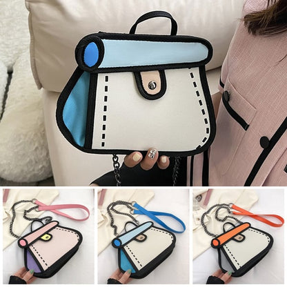 2D Cartoon Handtasche