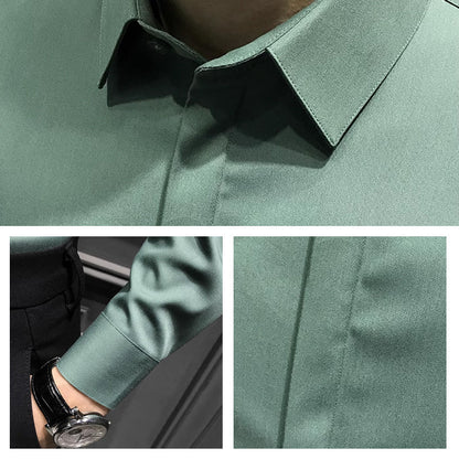 🎉2025 Neuheiten-Schnäppchenangebot✨Knitterfreies Button-Down-Hemd für Herren
