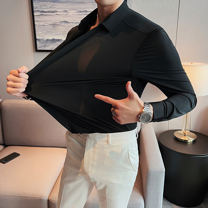 🎉2025 Neuheiten-Schnäppchenangebot✨Knitterfreies Button-Down-Hemd für Herren