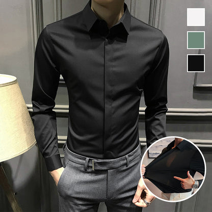 🎉2025 Neuheiten-Schnäppchenangebot✨Knitterfreies Button-Down-Hemd für Herren