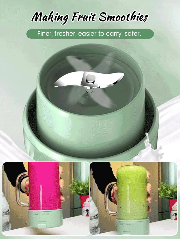 🔥6-Klingen-Drehglas (mit Strohhalm）)