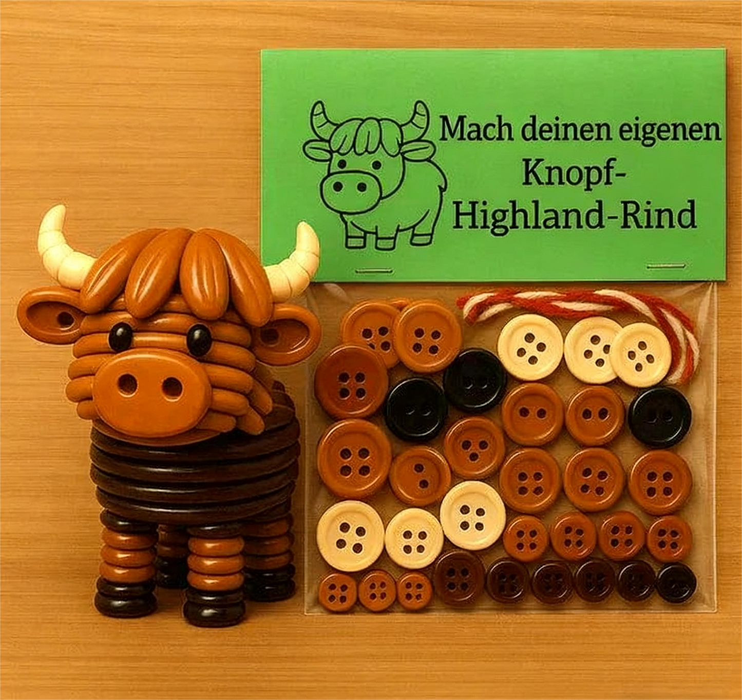 ⏰ Letzter Tag der Aktion: 50 % Rabatt ✨ Tierdekorationen zum Selbermachen mit Knöpfen