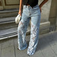 💃Sommermode vorwärts🌸🔥 Gespleißte Jeans mit Spitze