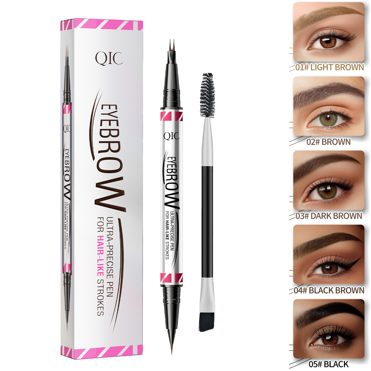 💜 AKTION AM LETZTEN TAG - 1 X KAUFEN, 1 X GRATIS💜Doppelendiger Augenbrauenstift