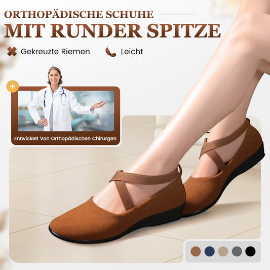 💃🔥Letzter Tag Promotion 50% Rabatt🔥Elegante feste Farbe elastische Riemen niedrige Keilschuhe