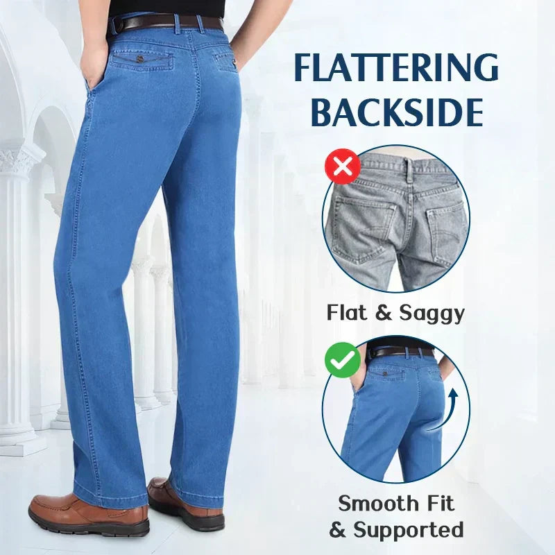 🔥Heiße Verkäufe - 49% RABATT👖🔥Jeans mit hoher Taille und geradem Schnitt für Herren