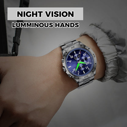 ✨2025 Brandneues Design - Heute mit 50% Rabatt kaufen!✨⌚Wasserdichte Quarzuhr mit Leuchtmasse