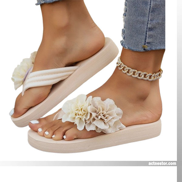 ⏳Begrenzte Zeit 50% Rabatt💥🌸Rutschfeste Strandsandalen für Damen mit floralen Details💖