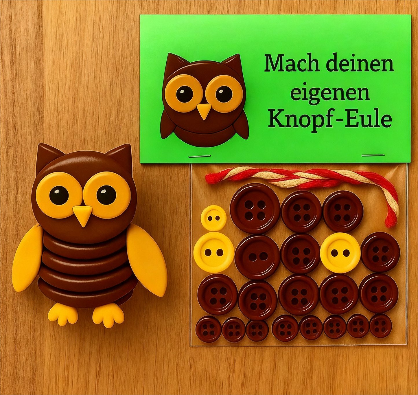 ⏰ Letzter Tag der Aktion: 50 % Rabatt ✨ Tierdekorationen zum Selbermachen mit Knöpfen