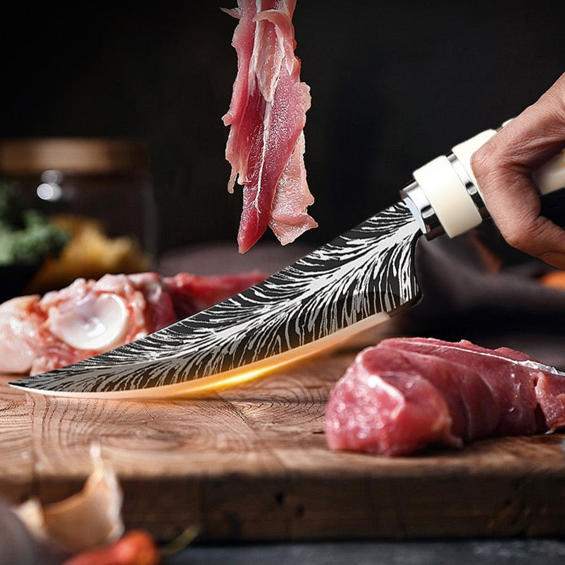 🍴🎁Scharfe Geweih-Ausbeinmachete mit Machete und Geschenkbox