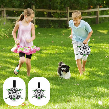 Multifunktionales interaktives Seil-Hundefußballspielzeug für draußen