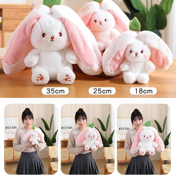 🔥🔥Ostergeschenke 🍓Erdbeerhäschen verwandelt sich in Häschen 🎀 Fruchtpuppe Plüschtier 🐰