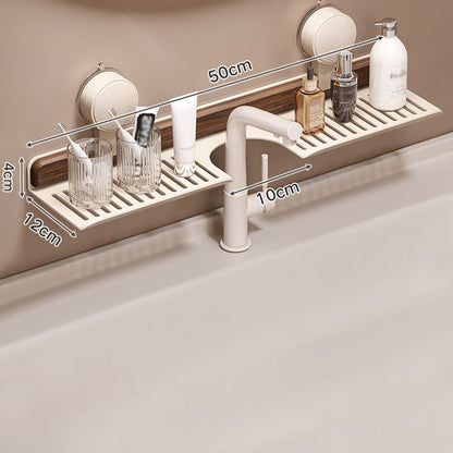 ✨2025 Neues Design🌸Walnuss-Saugnapf-Badezimmerregal