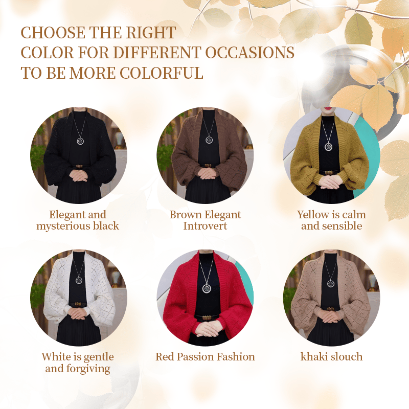 🔥2025 Neue Mode🔥Ausgehöhlter Strick-Schal-Mantel