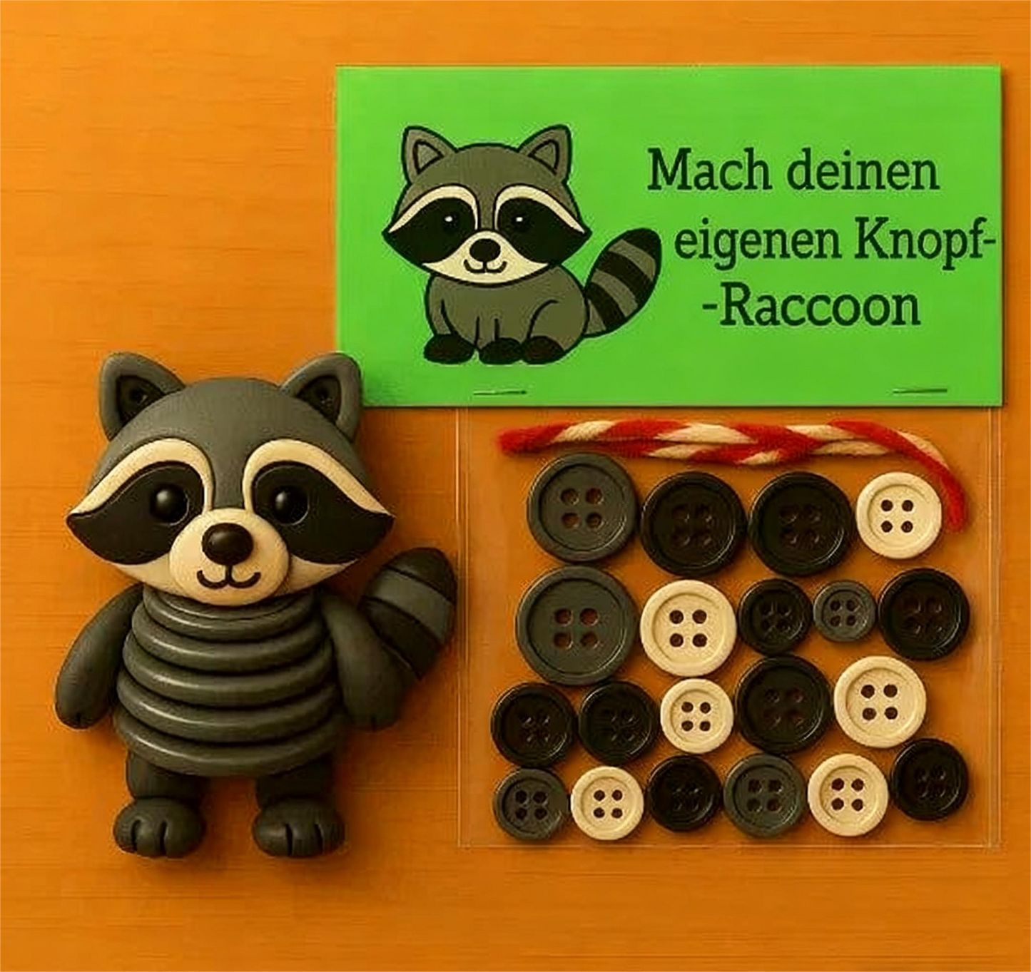 ⏰ Letzter Tag der Aktion: 50 % Rabatt ✨ Tierdekorationen zum Selbermachen mit Knöpfen