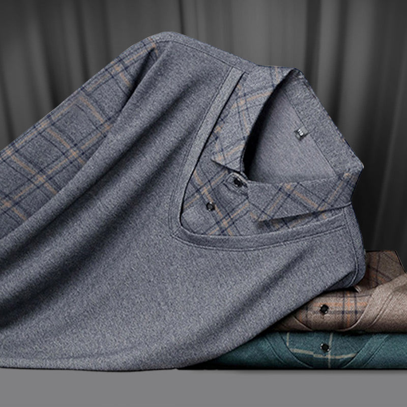 💖Langarm-Oberteil in Layering-Optik für Herren🧥✅