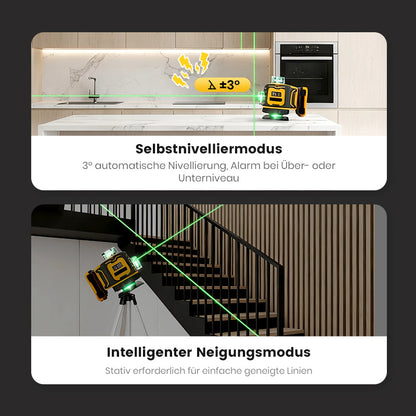 📏 50% RABATT! 🔦 Multifunktions-Laserwasserwaage – Selbstnivellierend, Horizontale & Vertikale Linien & Ideal für Heimwerker 🔧