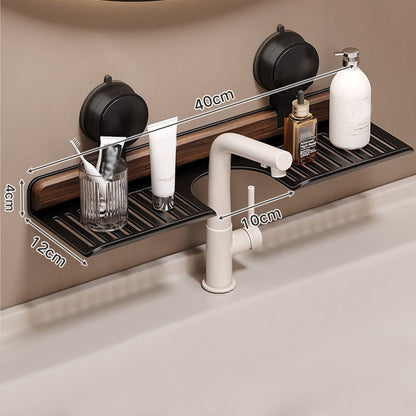 ✨2025 Neues Design🌸Walnuss-Saugnapf-Badezimmerregal