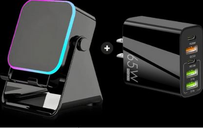 🔥 50% Rabatt 🔥🎵 5-in-1 Bluetooth-Lautsprecher mit Induktionsfunktion & verstellbarem Handyhalter