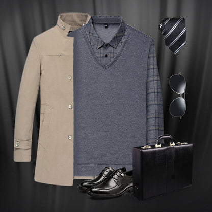 💖Langarm-Oberteil in Layering-Optik für Herren🧥✅
