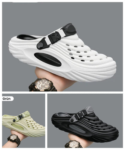 ✈️Atmungsaktive Slip-On-Sandalen für Herren🎉🩴Zwei Arten, ein Paar Schuhe zu tragen🩴