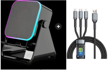 🔥 50% Rabatt 🔥🎵 5-in-1 Bluetooth-Lautsprecher mit Induktionsfunktion & verstellbarem Handyhalter