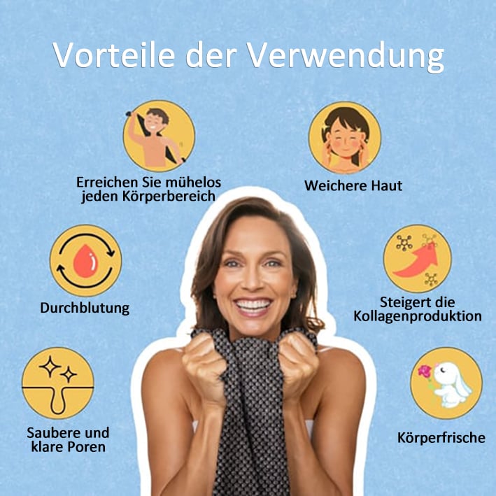💥Letzter Tag Kaufen Sie 1 und erhalten Sie 1 gratis (2 Stück)🧼Peeling-Duschtuch mit antibakterieller Wirkung🚿