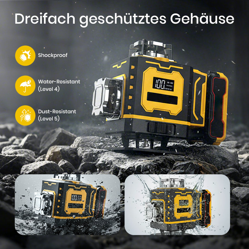 📏 50% RABATT! 🔦 Multifunktions-Laserwasserwaage – Selbstnivellierend, Horizontale & Vertikale Linien & Ideal für Heimwerker 🔧