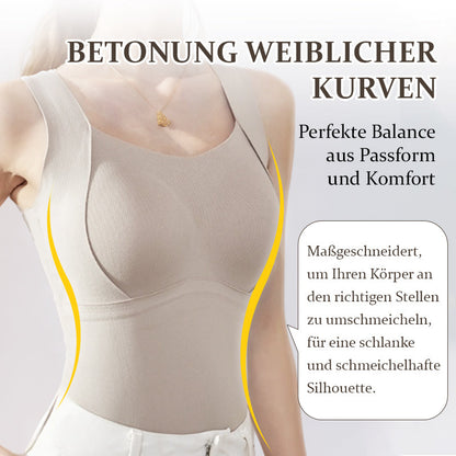 🌟Verdicktes, warmes Tanktop mit integrierter BH-Einlage