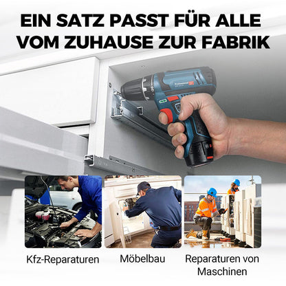 💥Sechskant-Bitsatz mit rutschhemmender Gewindestruktur, schlagfest & hochmagnetisch(HRC 62)