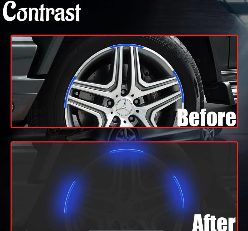 🔥Reflektierende Auto-Felgenaufkleber（Kaufen Sie 2 genug für das Vorderrad Kaufen Sie 4 für das ganze Auto）