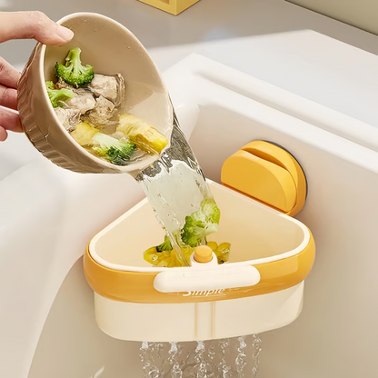 ✨💦Eckregal mit Filter für Spülbecken mit Saugnäpfen