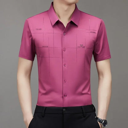 🎁Heißer Verkauf 50% OFF⏳Herren Casual Revers Atmungsaktiv Knitterfrei T-Shirt
