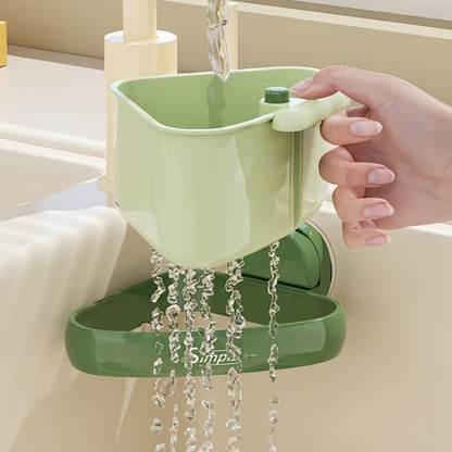 ✨💦Eckregal mit Filter für Spülbecken mit Saugnäpfen