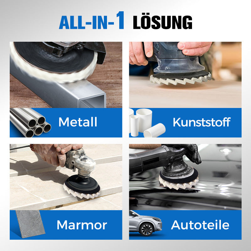 📢📢50 % Rabatt!! 🧽✨ Wollpolierscheibe für Winkelschchleifer – Hochglanz-Spiegelfinish! 🚀⚡