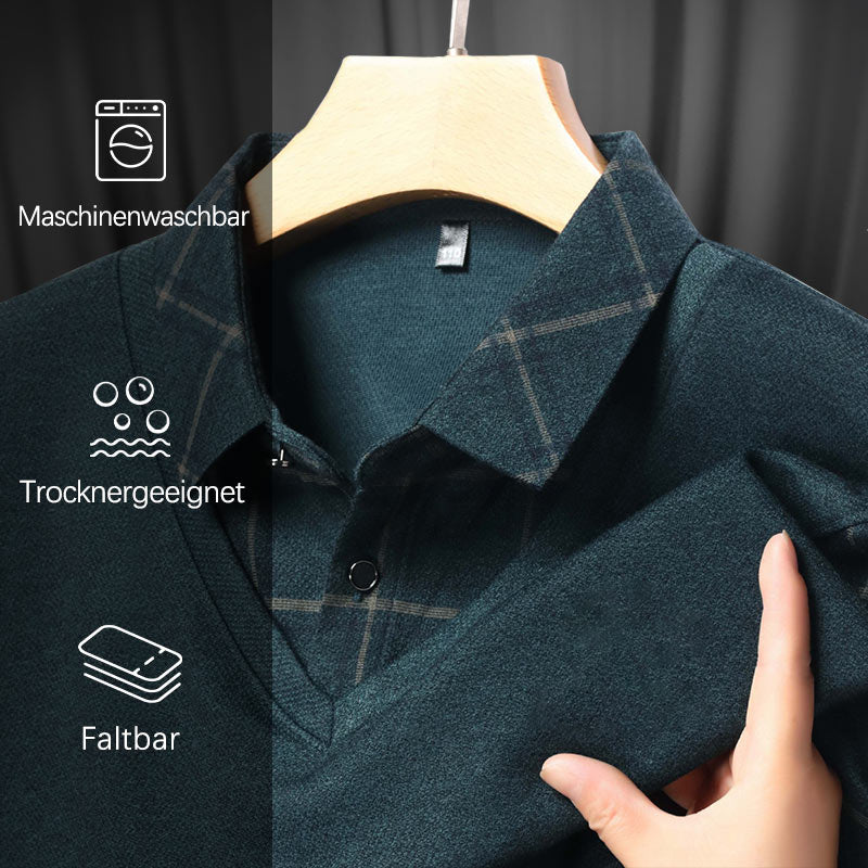 💖Langarm-Oberteil in Layering-Optik für Herren🧥✅