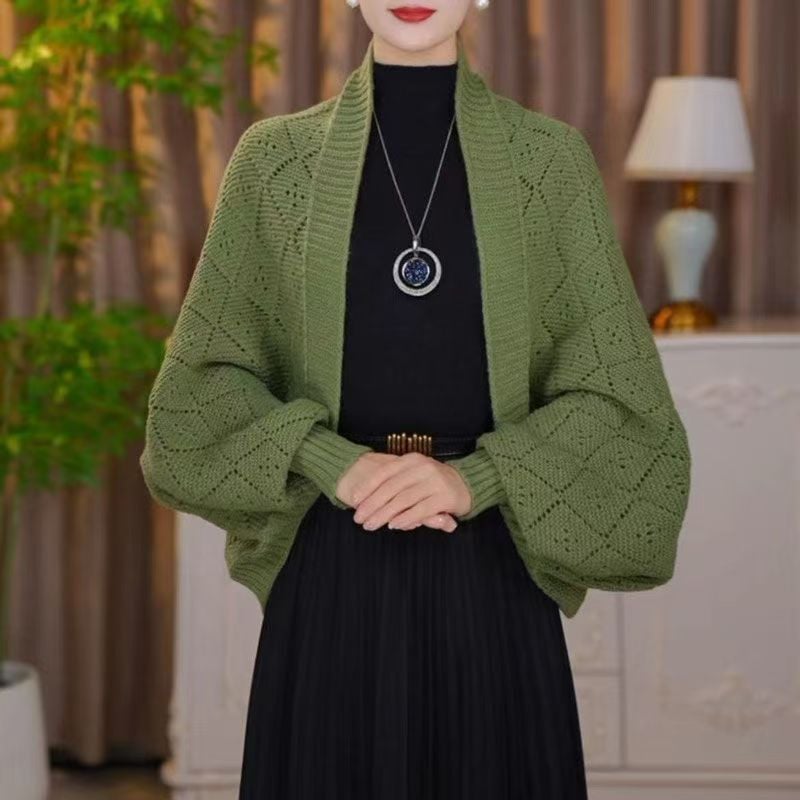 🔥2025 Neue Mode🔥Ausgehöhlter Strick-Schal-Mantel