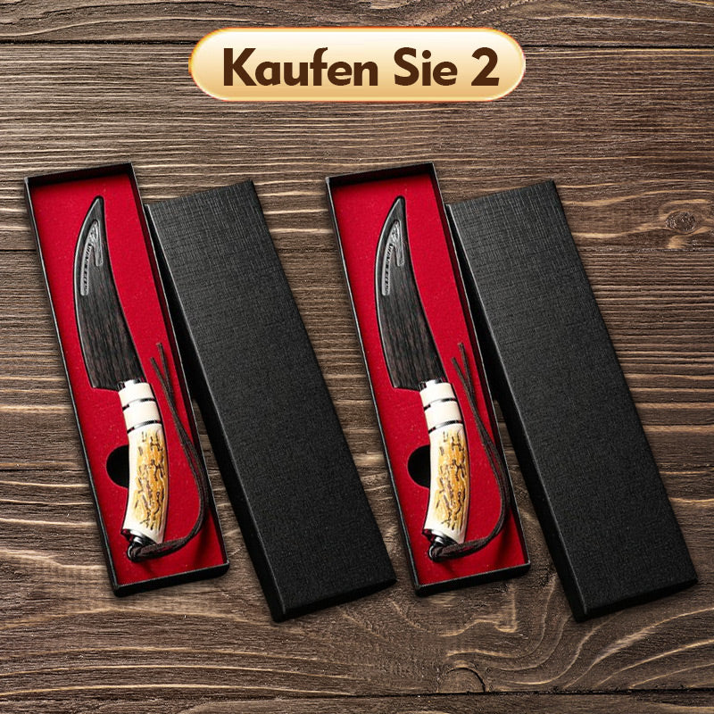 🍴🎁Scharfe Geweih-Ausbeinmachete mit Machete und Geschenkbox