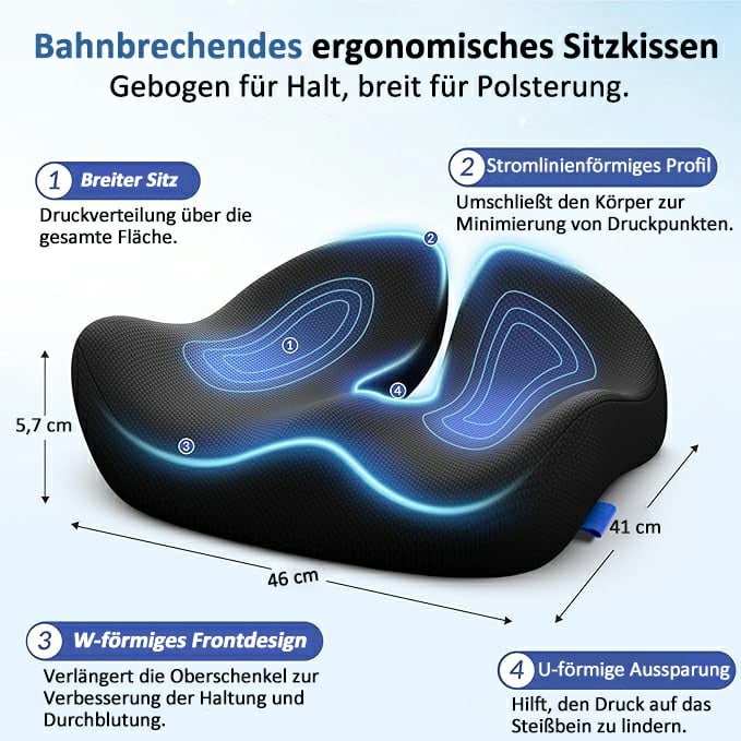 🎁LETZTER TAG 40％ RABATT🔥Ergonomisches Sitzkissen aus Memory-Schaumstoff