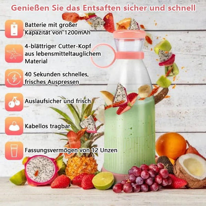 🍊 50% RABATT! 🥤 Bestseller Tragbarer Entsafter – Frischer Saft jederzeit, USB-C aufladbar & Leicht zu reinigen ✨