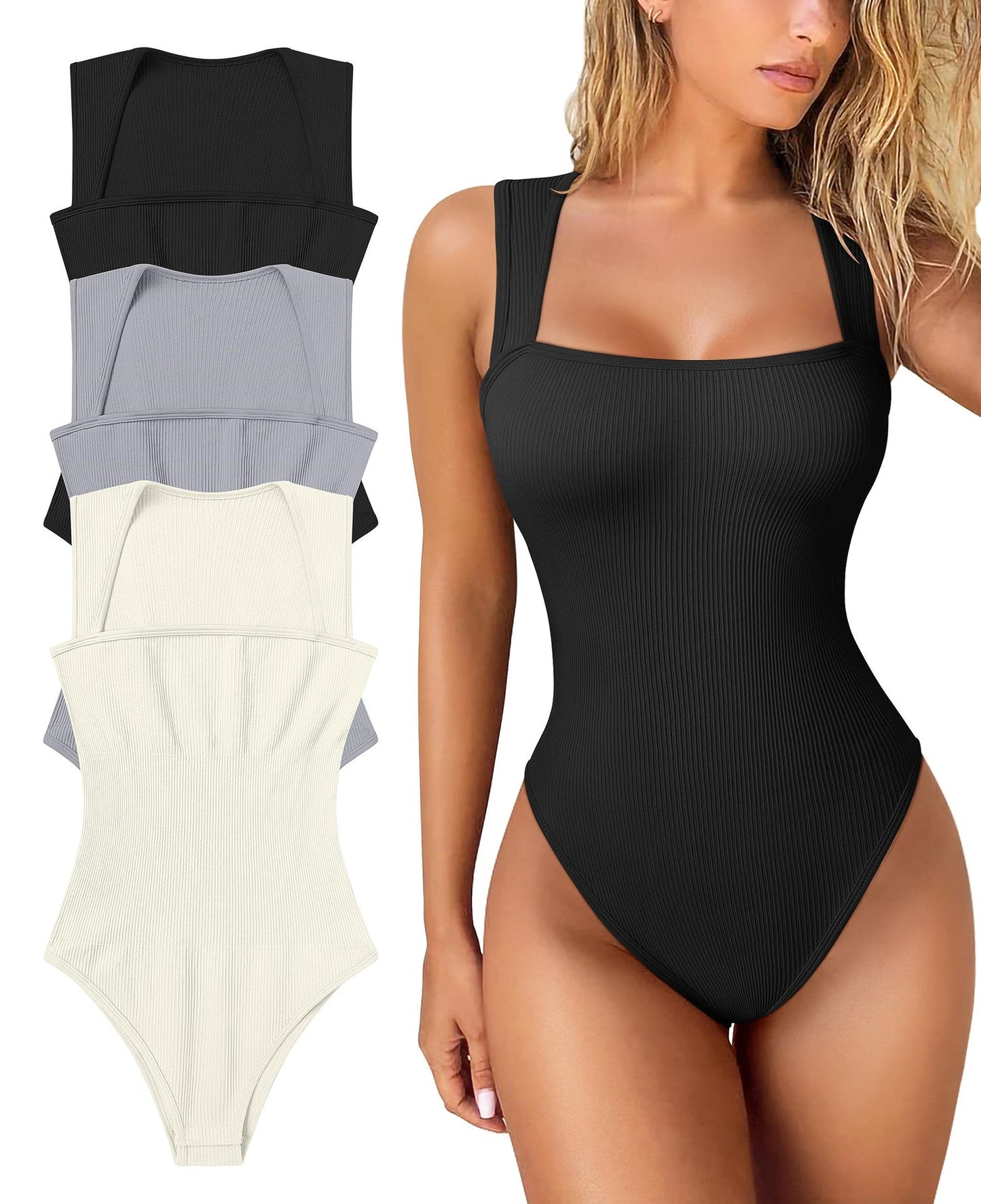 🔥Letzter Tag: 49 % Rabatt✨ Ärmellose figurformende Bodysuits mit Bauchkontrolle