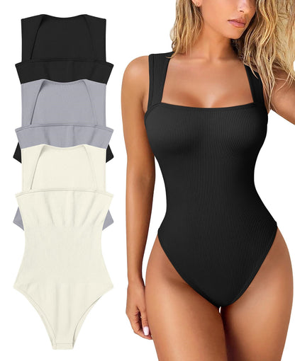 🔥Letzter Tag: 49 % Rabatt✨ Ärmellose figurformende Bodysuits mit Bauchkontrolle