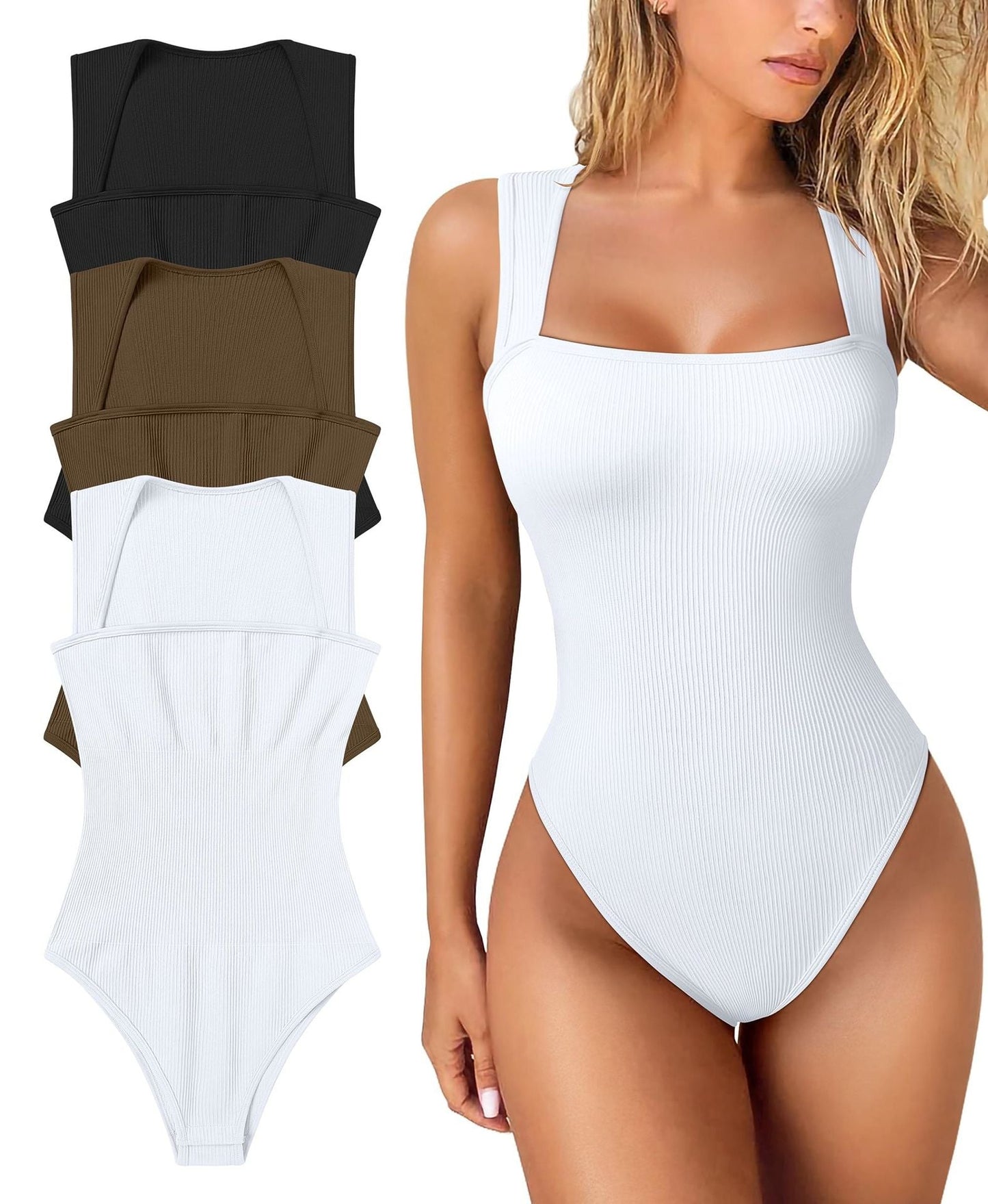🔥Letzter Tag: 49 % Rabatt✨ Ärmellose figurformende Bodysuits mit Bauchkontrolle