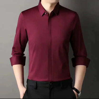 🎉2025 Neuheiten-Schnäppchenangebot✨Knitterfreies Button-Down-Hemd für Herren