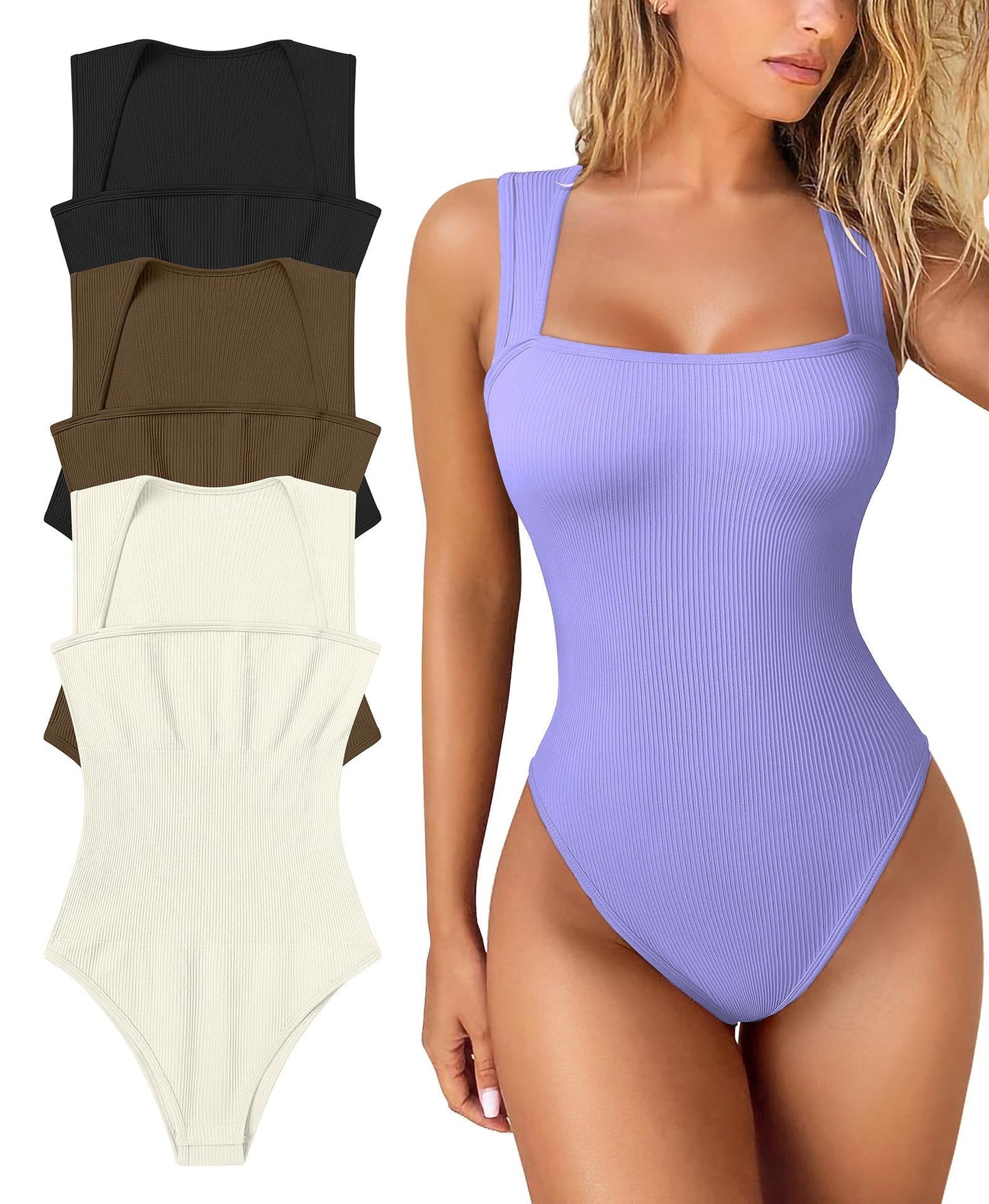 🔥Letzter Tag: 49 % Rabatt✨ Ärmellose figurformende Bodysuits mit Bauchkontrolle